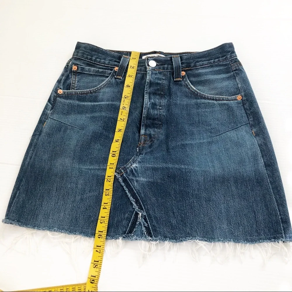 RE/DONE Levi’s Denim Mini Skirt, 26 - Picture 8 of 13
